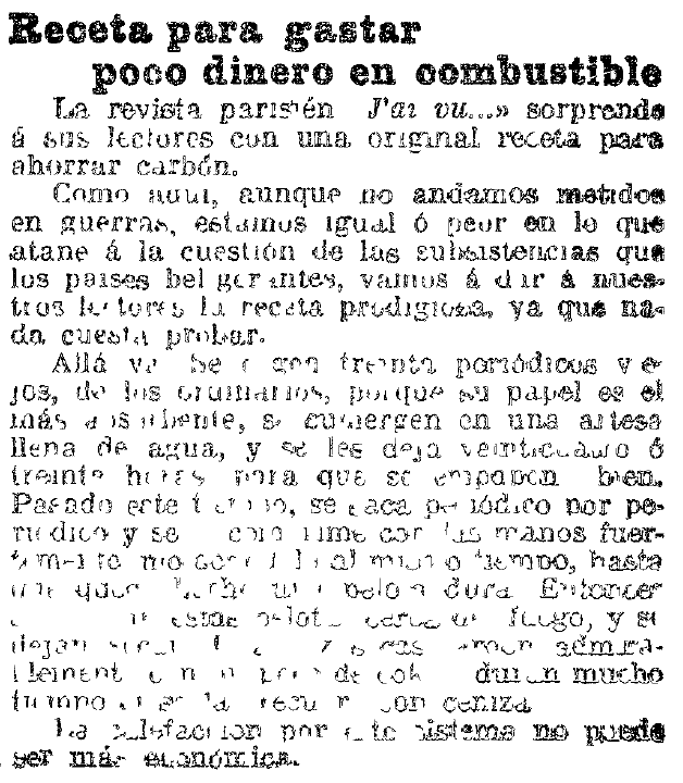 Receta para ahorrar combustible